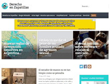 Tablet Screenshot of derechoenzapatillas.org